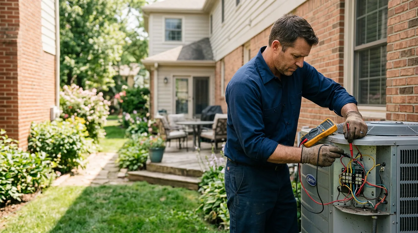 HVAC technician working near Park Falls, WI